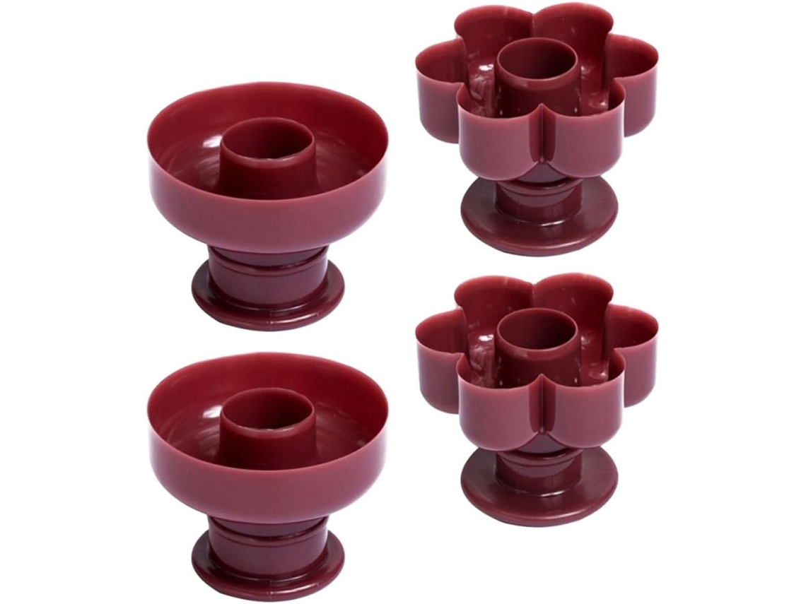 De 4 Formas Para Donuts, Plástico Resistente A Altas Temperaturas, Formatos Redondo E De Flor, Gokoco