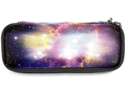 Estojo grande para lápis com estampa de nebulosa galáctica brilhante, organizador de maquiagem, mochila escolar e estojo de mesa. Ideal para guardar maquiagem e outros itens de maquiagem.
