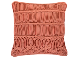 Almofada decorativa BELIANI Akkoy de Algodão Laranja 45x45x12