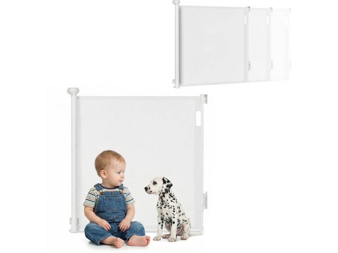 Barreira De Segurança Para Bebé  Lionelo Thea Até 140cm - Sem Soleira - Proteção Uv - 3 Kits Montagem  Cinzento