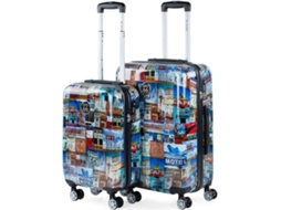 Conjunto de Malas de Viagem ROUTE 66 R61200 De Policarbonato Preto (59 L)