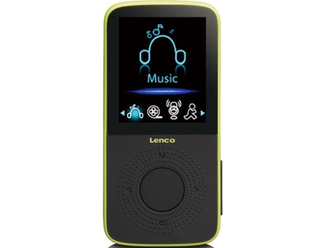 Leitor Desportivo MP4 LENCO Podo 153 Lima — 4GB; luz sinalizadora intermitente e com clip de fixação
