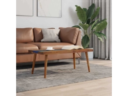 Vidaxl Mesa De Centro Em Resina De Teca 100x50x40 Cm