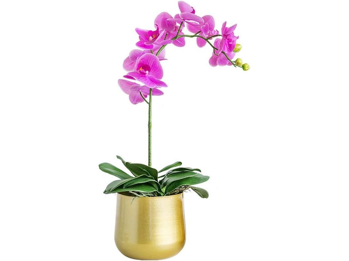 Vaso De Metal Redondo Para Decoración De Sala, Vaso Decorativo Para Flores Artificiales Y Frescas