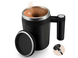 Caneca De Café Com Misturador Automático, Recarregável, Magnética E Com 2 Barras De Mistura, 385 Ml (13 Oz), Em Aço Inoxidável, Para Café E Leite.
