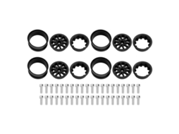 Laxiscreed Aro De Rodinha 2.2 Polegadas Para Carro Rc 1/10 Em Preto