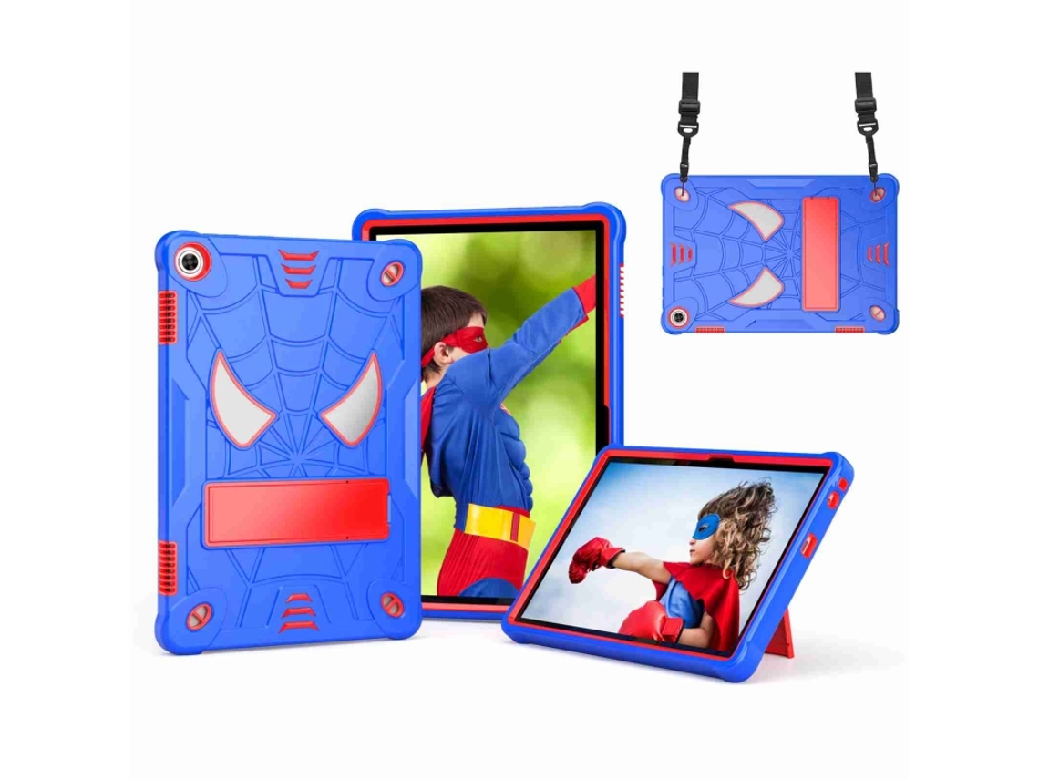 Capa Híbrida Silicone‑pc Halinuia Textura De Aranha Com Alça De Ombro, Para Lenovo Tab M10 3rd Gen