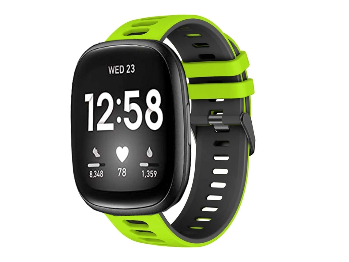 Bracelete Pioneer para Fitbit by Google Versa Verde Claro e Preto
