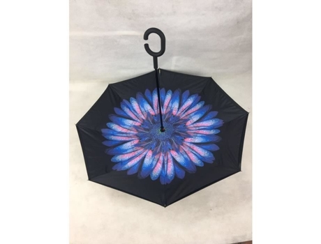 Guarda-Chuva Dupla, Resistente Unissexo SMATI Invertido Flores Vento Multicor (e 80 cm)