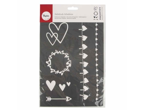 Plantilla corazón 29.7 x 21 cm con espátula