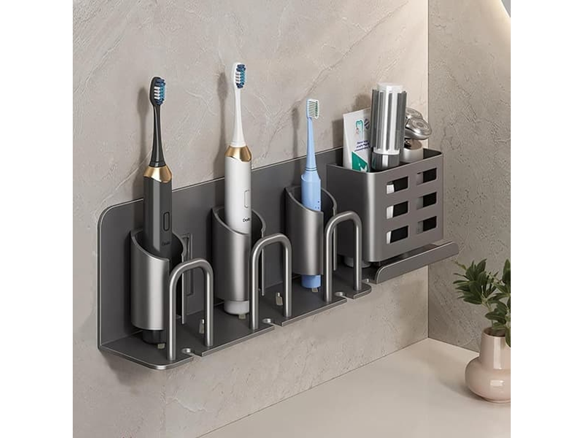 Suporte Escova Dentes Parede Chuveiro 35cm Banheiro