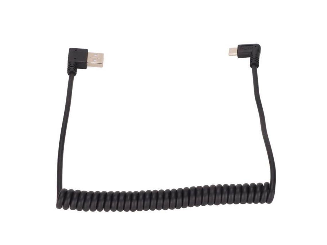 HURRISE Cabo Usb Tipo C Enrolado Ultrafino 480 Mbps para Carro