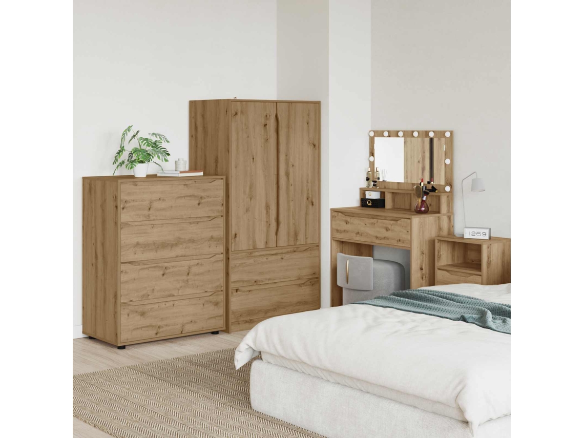 Vidaxl Gabinetes De Armazenamento 80 X 48 X 105 Cm Carvalho Artesanal