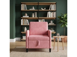 Vidaxl Sofa Com Armazenamento Rosa 72 X 78 X 87 Cm Poliéster
