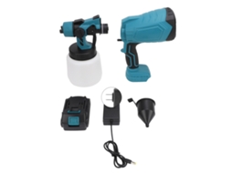 Pistola de pintura aerosol sem fio 200w 100ml com fluxo ajustável para casa S/MARCA