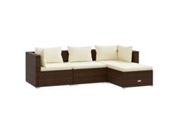 Garden Lounge Set, Garden Lounge Sets Vidaxl Marrom Rattan / Vime (n/a)