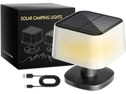 Luminária De Mesa Solar Com 3 Modos Iluminação E Lâmpadas Telescópicas