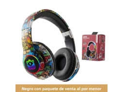 Fones De Ouvido Bluetooth Com Estampa De Grafite (preto), Luzes Led Rgb, Alto-falantes Sem Fio E Baixa Latência.