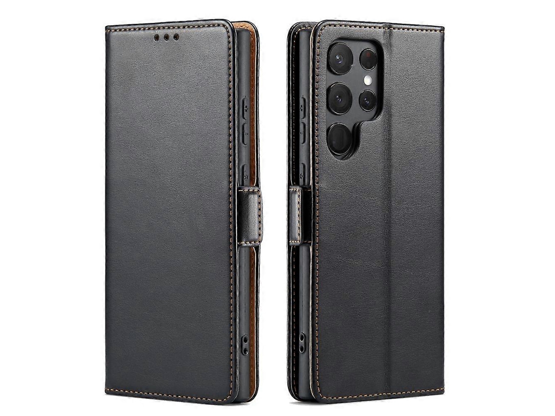 Capa Para Celular Fierre Shann Em Couro Pu Com Textura Para Samsung Galaxy S25 Ultra 5g