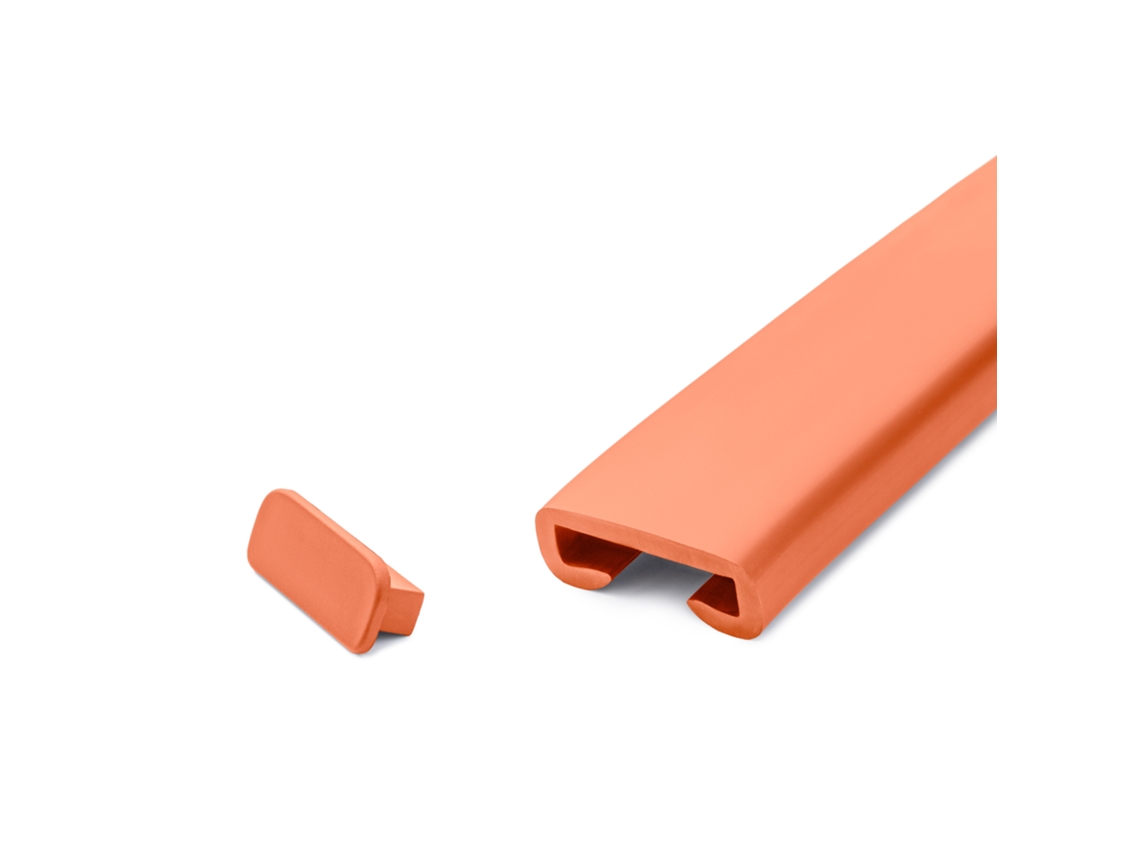 Quest Tampa De Extremidade Para Corrimão Pvc 40x8 Mm, Cor De Tijolo