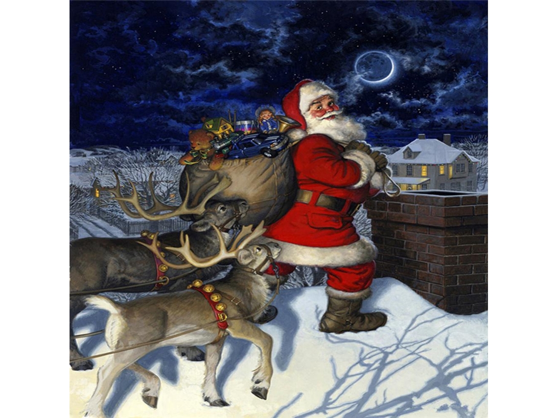 Pintura De Diamante (tema De Natal, 25*30cm) Eoocoo