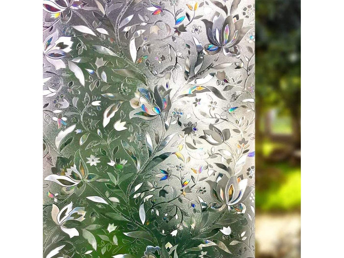 Película Fosca Para Janelas Tulip, Película Eletrostática Para Vidro Sem Cola, Adesivo De Proteção Solar Para Janelas, 60x200cm