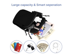 Bolsa De Braço Preta E Cinza Para Corrida Ajustável De Alta Capacidade Leve E Impermeável Ideal Para Exercícios Fitness E Ciclismo
