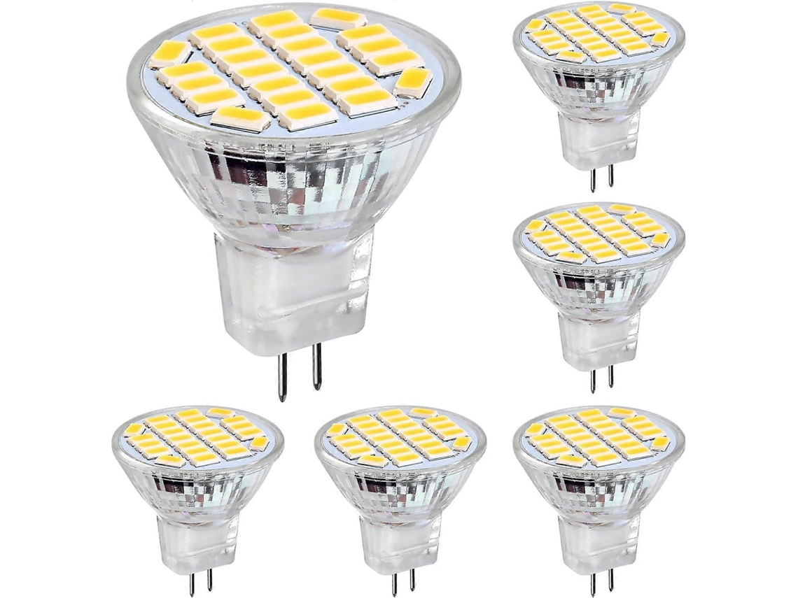 Rebe bombillas Led Mr11 Gu4 3w Luz Branca Clara 6500k Não Regulável Equivalente a 25 35w Halógeno 350lm Pacote de 6