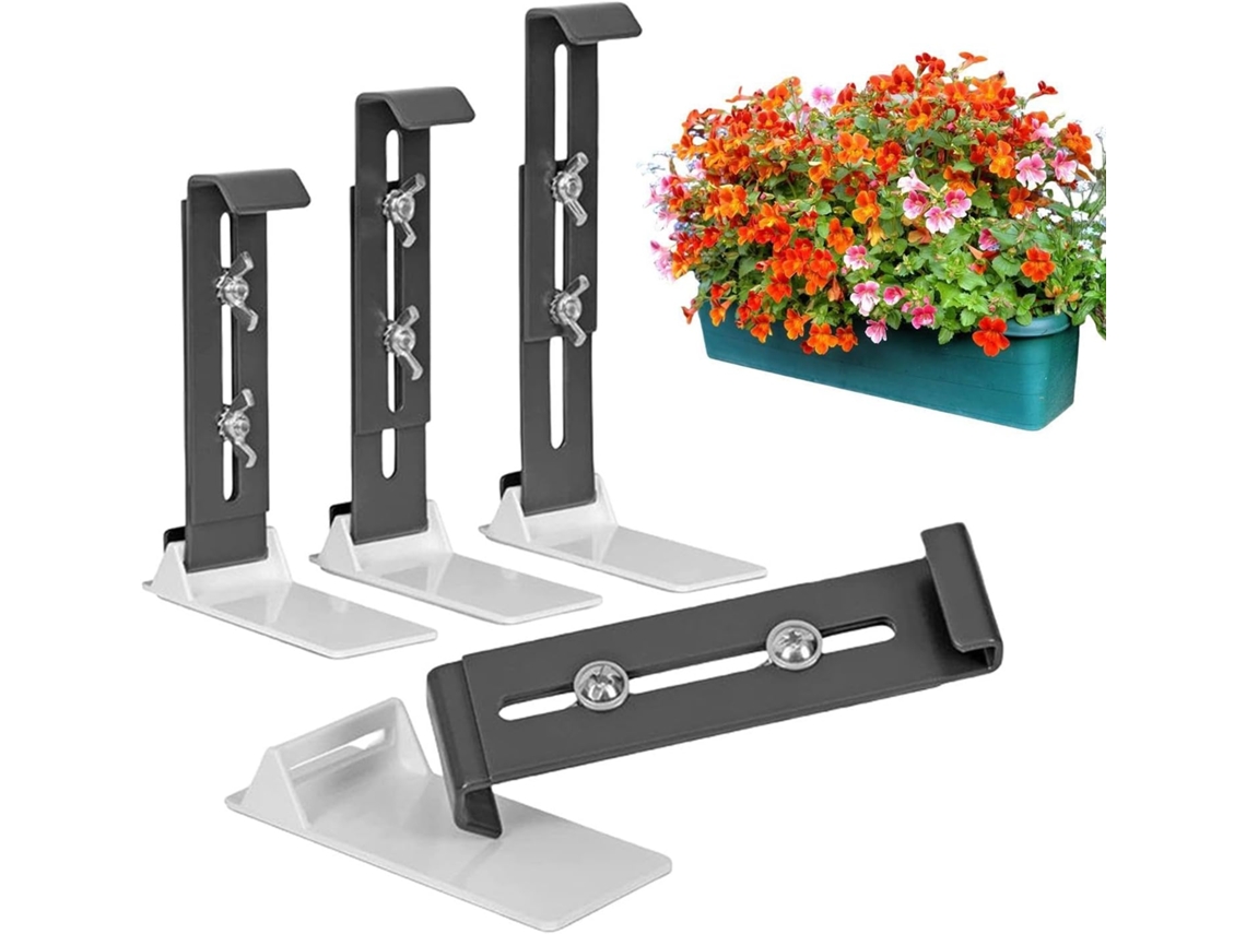Conjunto De 4 Suportes Ajustáveis Para Floreiras - Design Funcional