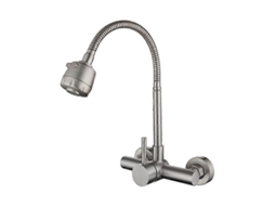 Robinet de Cocina de Acero Inoxidable 304 Mural Con Grifo Giratorio 360 para Lavaplatos