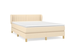 Box Spring Bed, Box Spring Beds Vidaxl Creme Tecido (140 X 200 Cm)