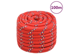 Vidaxl Corda De Barco 20 Mm 100 M Polipropileno Vermelho