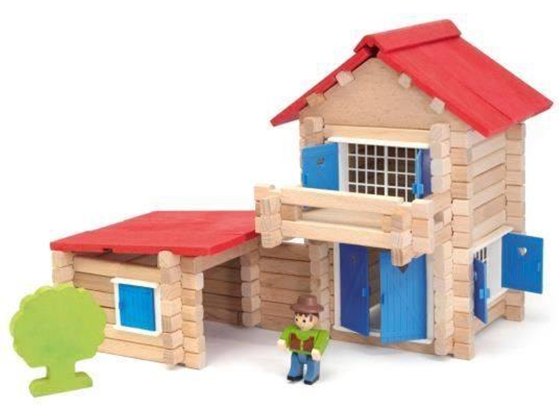 Jogo de Construção FISHER-PRICE Casa de Madeira - 140 peças