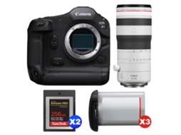 Eos R1 + Rf 70 200mm F/2.8 L Is Usm Z Branco + 2 Sandisk 256gb Extreme Pro Cfexpress Type B + 3 Canon Lp e19 + Ebook Pricedirect CANON