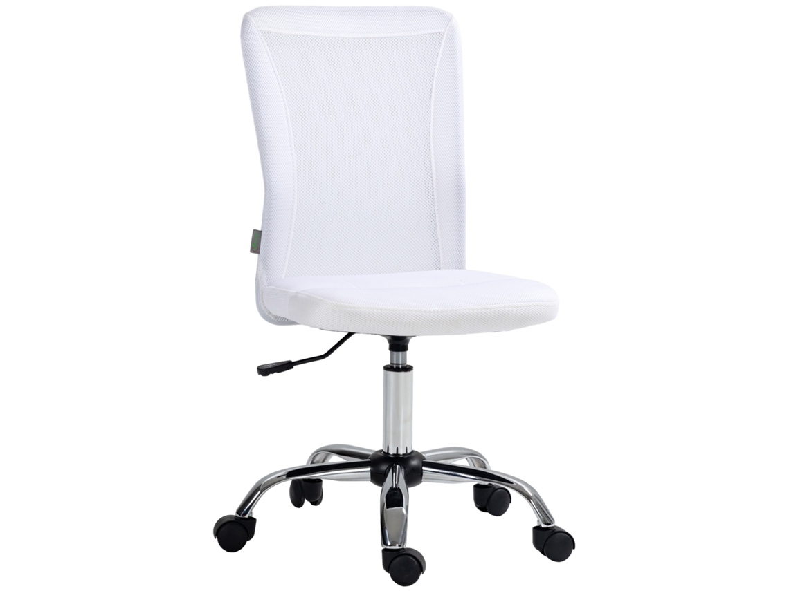 Cadeira Escritório Ergonômica Altura Ajustável E Giro 360°, Malha Branca
