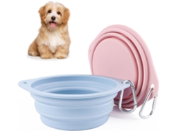 Wxsp Conjunto de 2 Tigelas Dobráveis ​​para Viagem, Antivazamento para Cães, de Silicone, para Água e Comida para Cães em Passeios Rosa AQUAFORGE