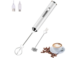 Espumador De Leite Elétrico Portátil - 2 Bicos, Carregamento Usb, 3 Velocidades, Para Latte, Cappuccino E Chocolate Quente (branco)