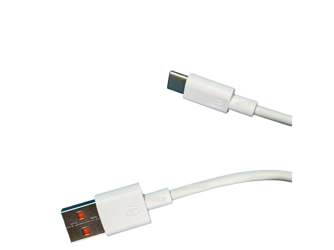 Laxiscreed Cabo Usb-c 66w Para Carregamento Rápido De 6a, 0,5m, Compatível Com Android E Iphone, Em Branco