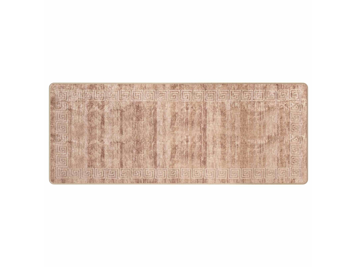 Conjunto 1 Tapete Runner Vidaxl Branco Poliéster (80 X 200 Cm)
