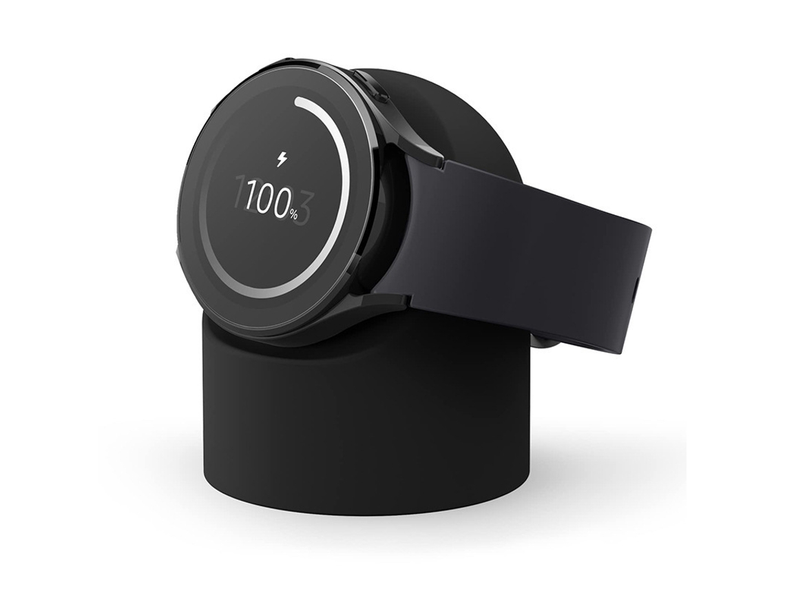 Suporte Carregamento Hexinyigjly Para Galaxy Watch 8/7/6/5,silicone, Gestão Cabos, Carregador Não Incluído Preto