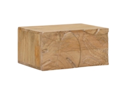 Vidaxl Criado-mudo Artesanal Marrom Teak 40 X 30 X 20 Cm