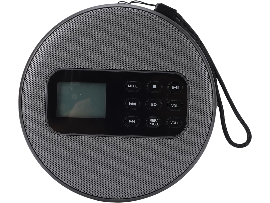 Kavolet Leitor Cd Estéreo Portátil Recarregável, Cabo De 3,5 Mm, Alto-falantes Duplos, Bluetooth, Mp3