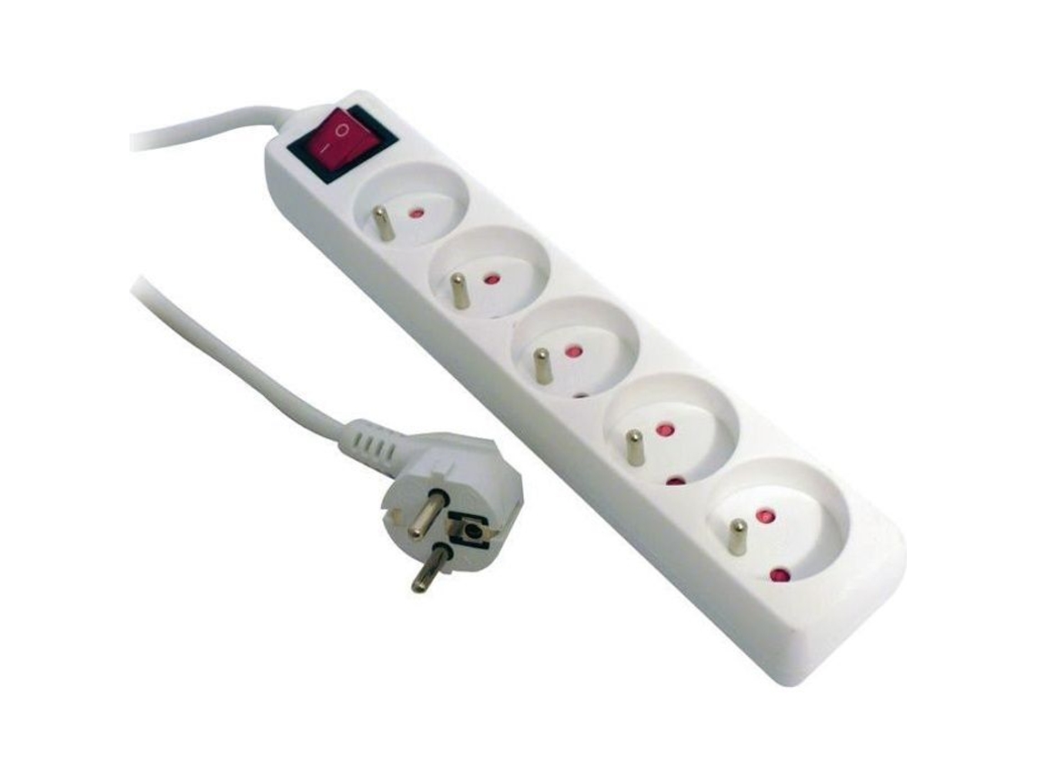 Bloco De 5 Tomadas 2pe 16a Interior Branco Zenitech