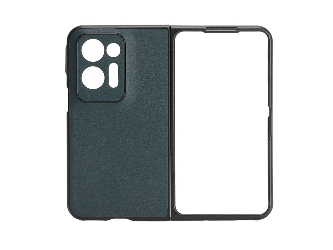 Funda de Piel Auténtica para Find N2, Anticaídas, Antichoque, Delgada, Resistente a Golpes, Verde.