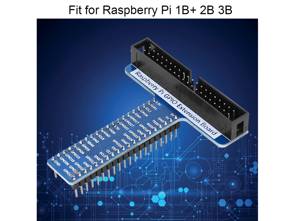 Placa de expansão GPIO tipo T de 40 pinos (pacote com 2) compatível com Raspberry Pi 1b/2b/3b