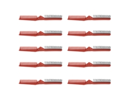 2026 10 Pentes Plegáveis Vermelhos com Dentes Finos de Abs Duráveis e Resistentes a Altas Temperaturas para Barba, Bigode, Viagem, Bolso e Homens