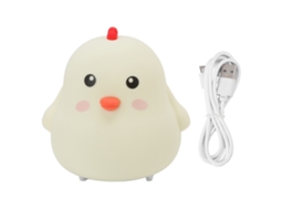 Rebe-lâmpada De Noite Led Em Forma De Filhote De Galinha Carregável Usb Com Sensor Táctil Para Crianças Bebês Bonita