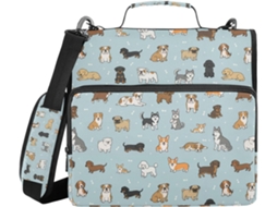 Pasta Com Estampa De Cachorrinho Em Formato Osso, Com Bolsos Extras, Alça, Vários Bolsos, 3, 8cm 1, 5 Polegadas, Sistema
