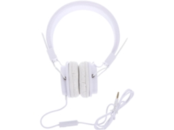 Casque Filaire Over - Ear Blanc Micro, Confort Grâce Aux Coussinets En Mousse Pu, Sem Latência Vocal, Para
