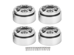 4pcs Rodas De Rc Car Beadlock De Liga De Alumínio Resistente Ao Desgaste 1.0 Polegada Para Traxxas 1/18 Carros Rc Prata
